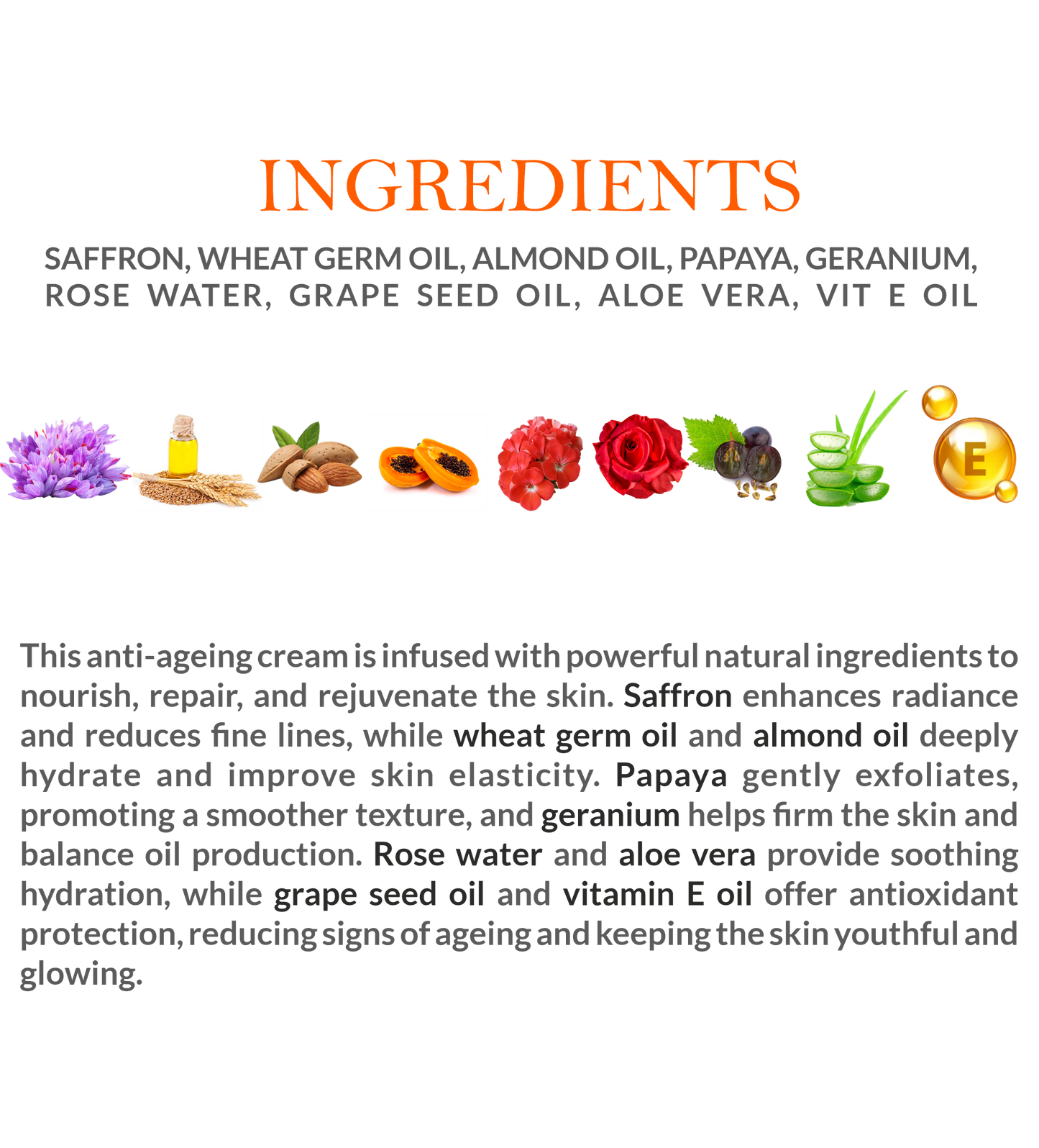 Natural Ingredients in Mountain Ayurveda Anti-Ageing Cream – Herbal Skincare Formula