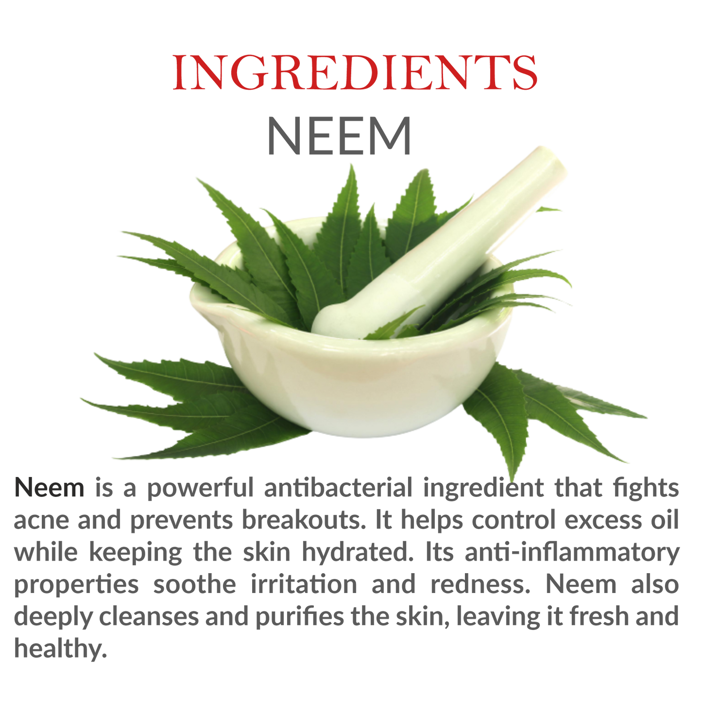 Natural Ingredients in Janakshahi Neem Face Wash – Neem Extract & Herbal Actives