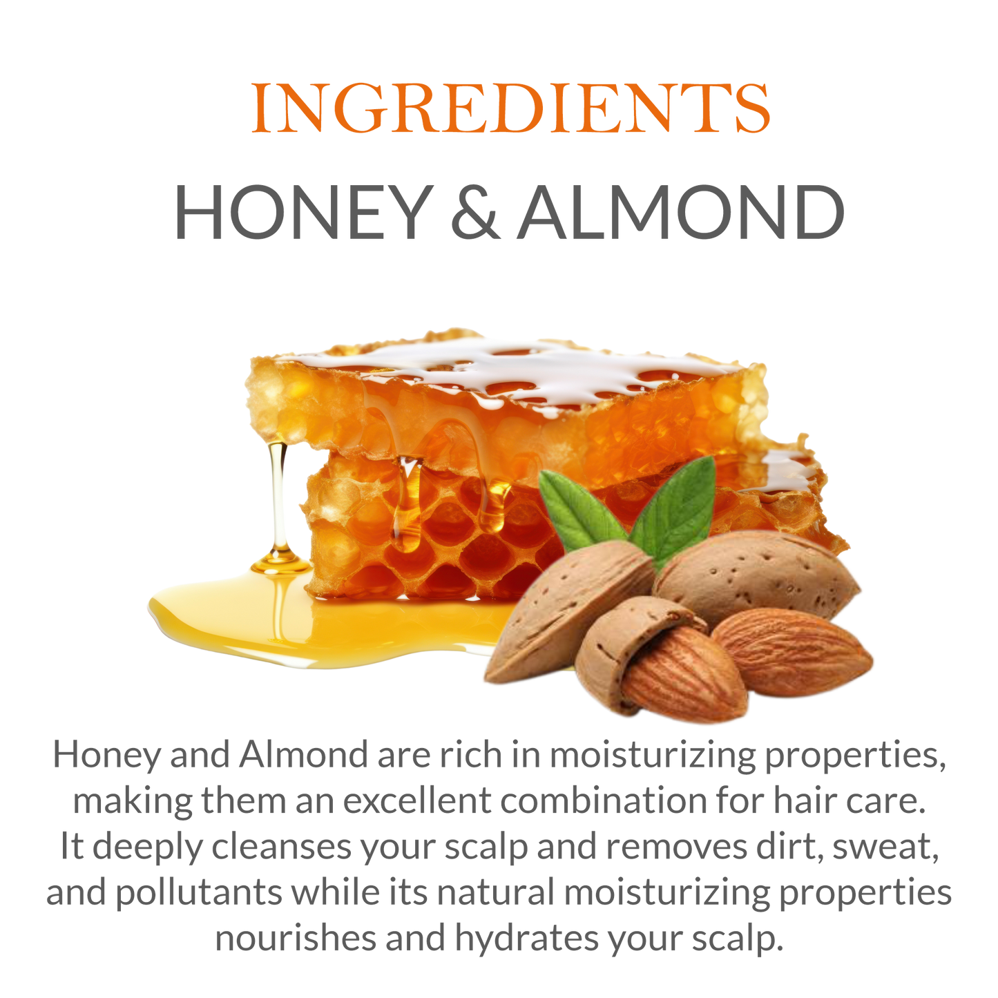 Natural ingredients in Khadi Almond Honey Shampoo - Almond Oil & Honey