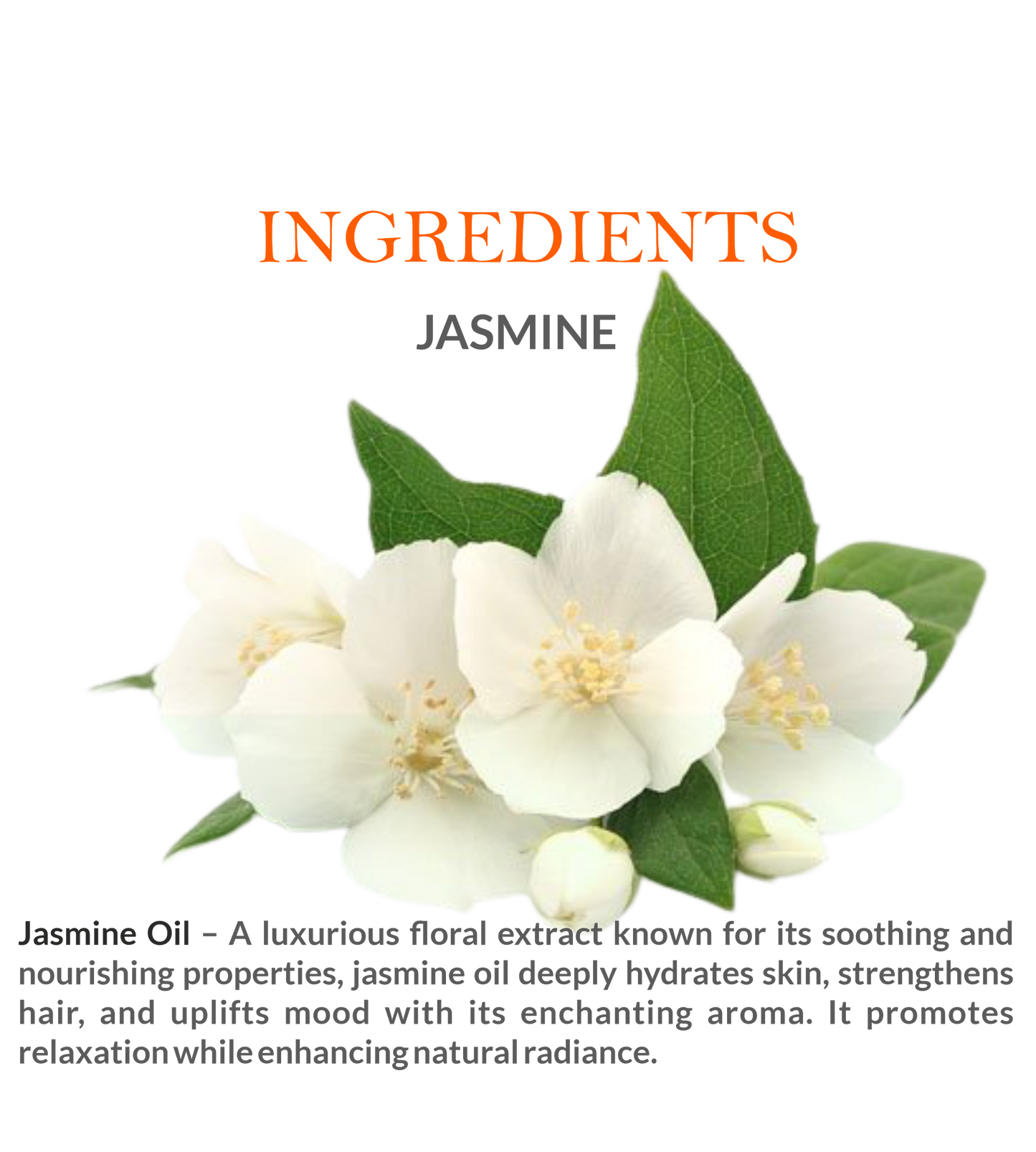Natural Ingredients in Khadi Jasmine Essential Oil – Steam-Distilled for Purity