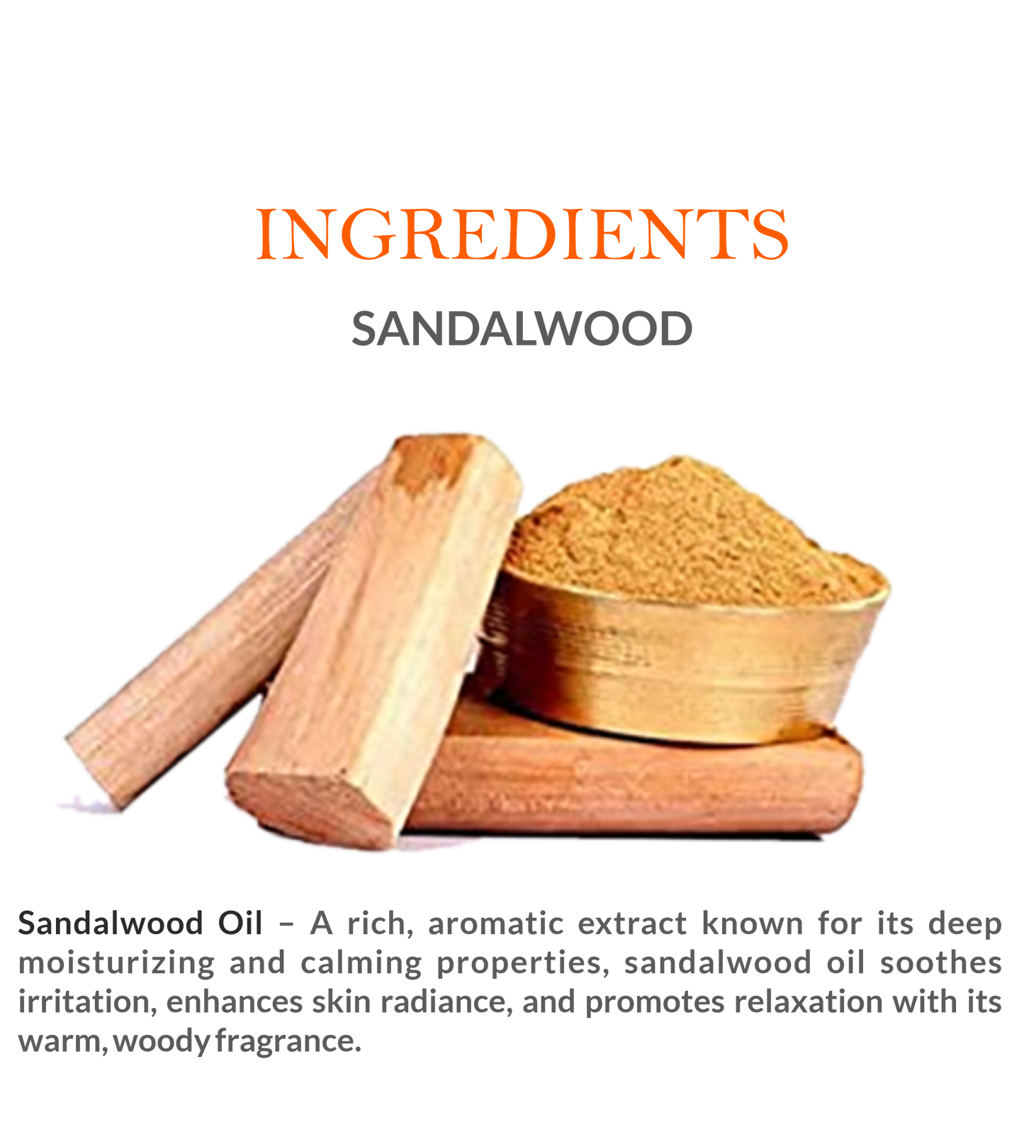 Natural Ingredients in Khadi Sandalwood Essential Oil – Steam-Distilled for Maximum Purity
