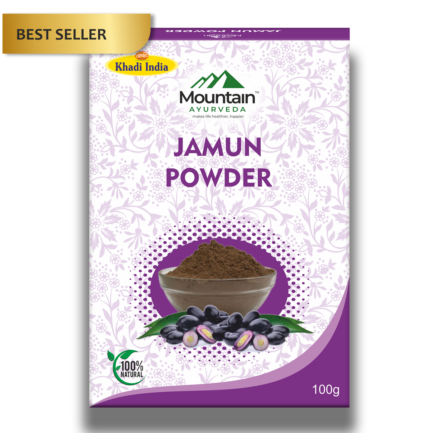 Mountain Ayurveda Jamun Powder 100g – Natural Blood Sugar Support & Detox