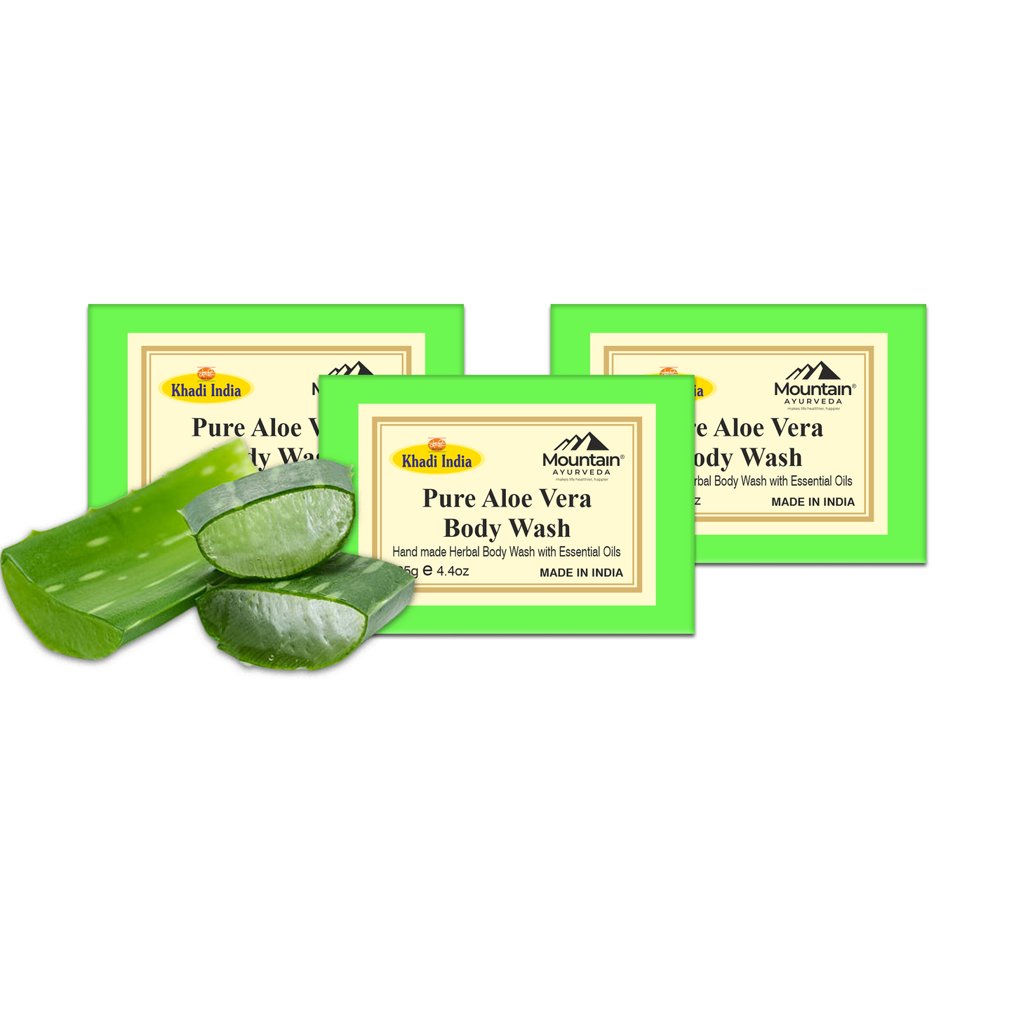 Khadi Aloe Vera Soap 125g (Pack of 3)