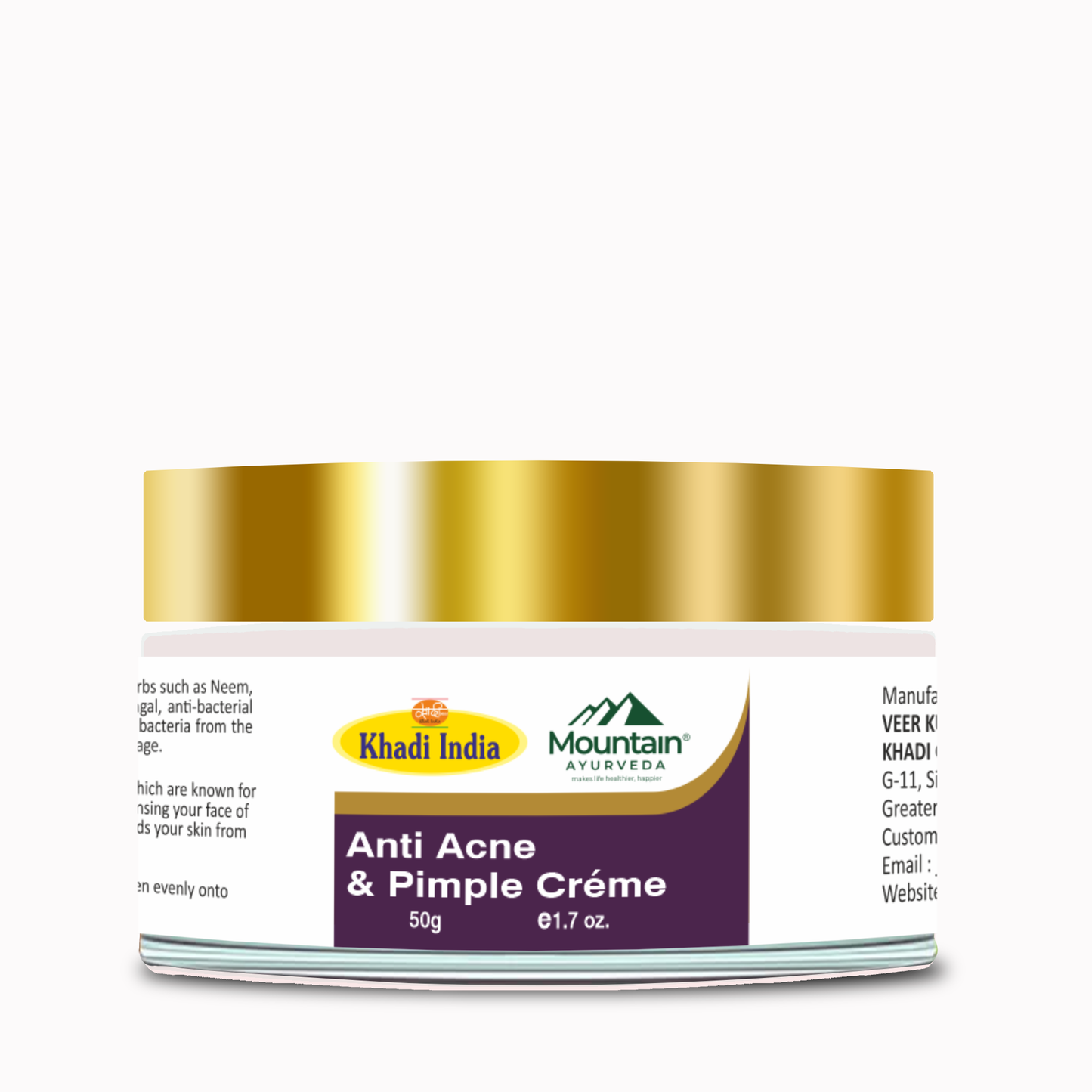 Mountain Ayurveda Anti- Acne & Pimple Creme 50g