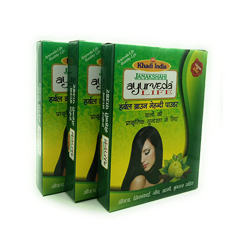 Janakshahi Brown Heena Hair Pack 150g (Pack of 3)