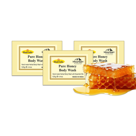 Khadi Honey Glycerin Soap 125g (Pack of 3)