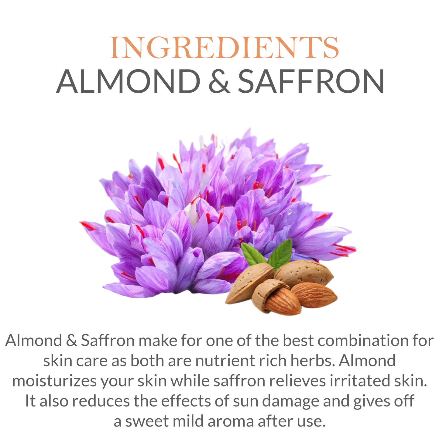 khadi almond saffron soap