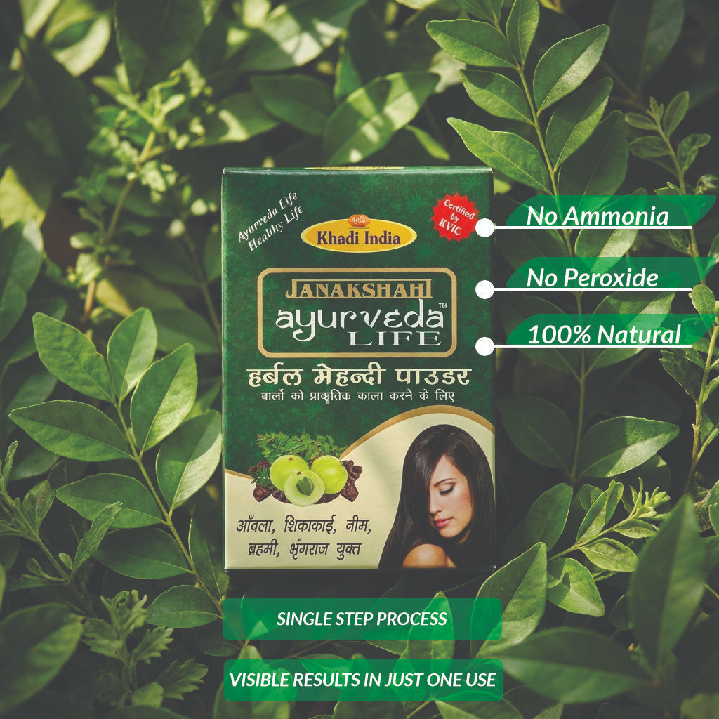 Natural Black Henna Powder for Gray Hair Coverage & Shine