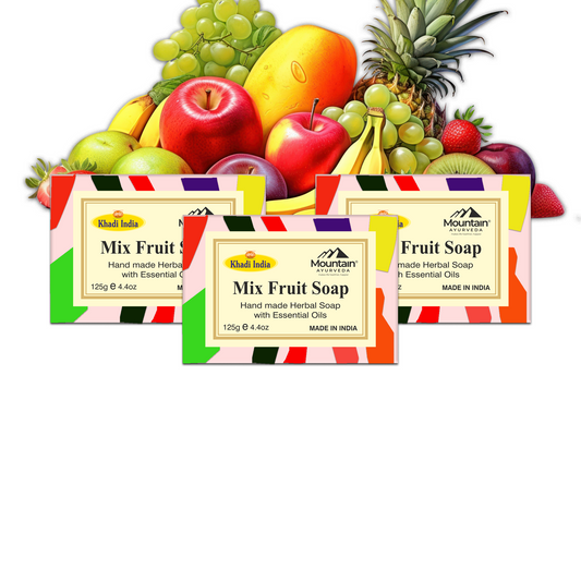 Khadi Mix Fruit Soap 125g (Pack of 3)