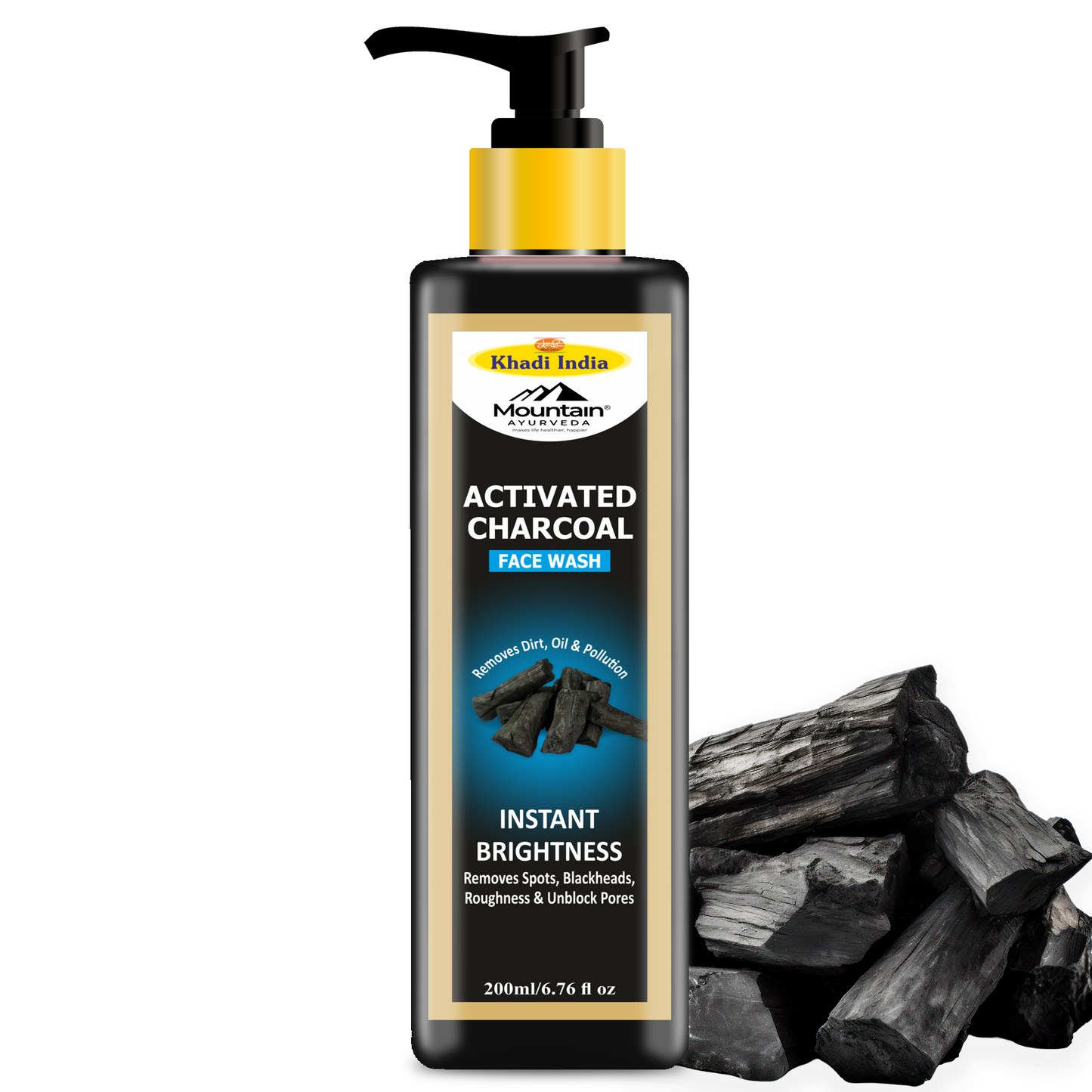 Mountain Ayurveda Charcoal Face Wash 200 ml