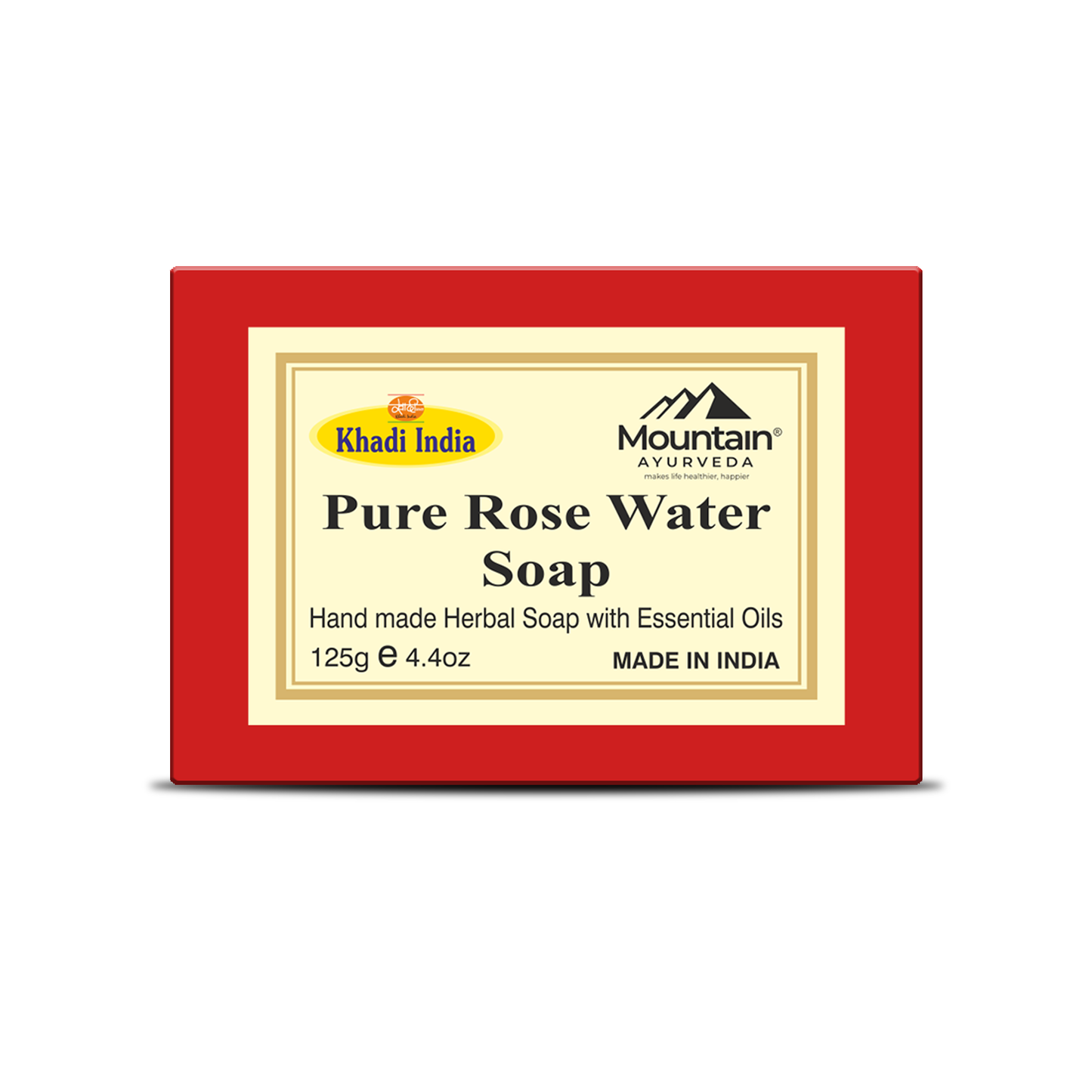 Khadi Rose Water Soap – Natural Handmade Skincare Soap
