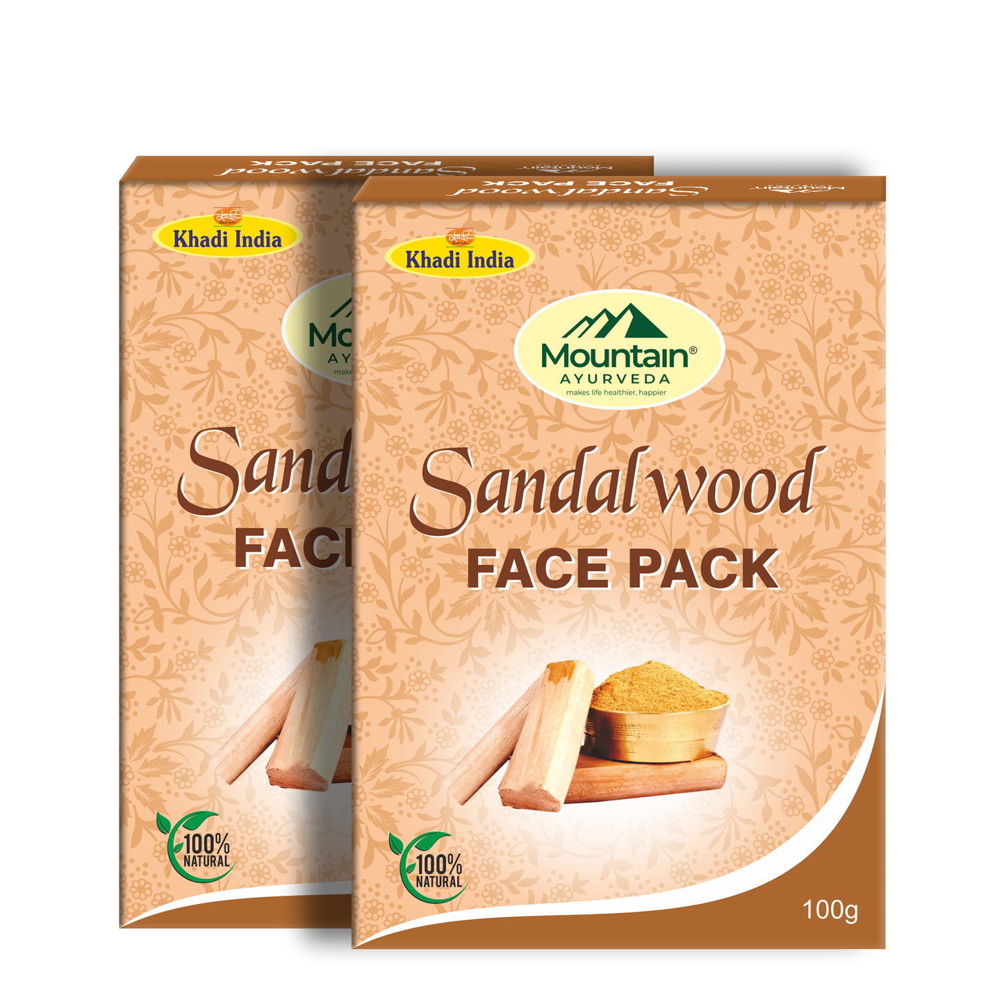Mountain Ayurveda Sandalwood Face Pack 100g (Pack of 2)