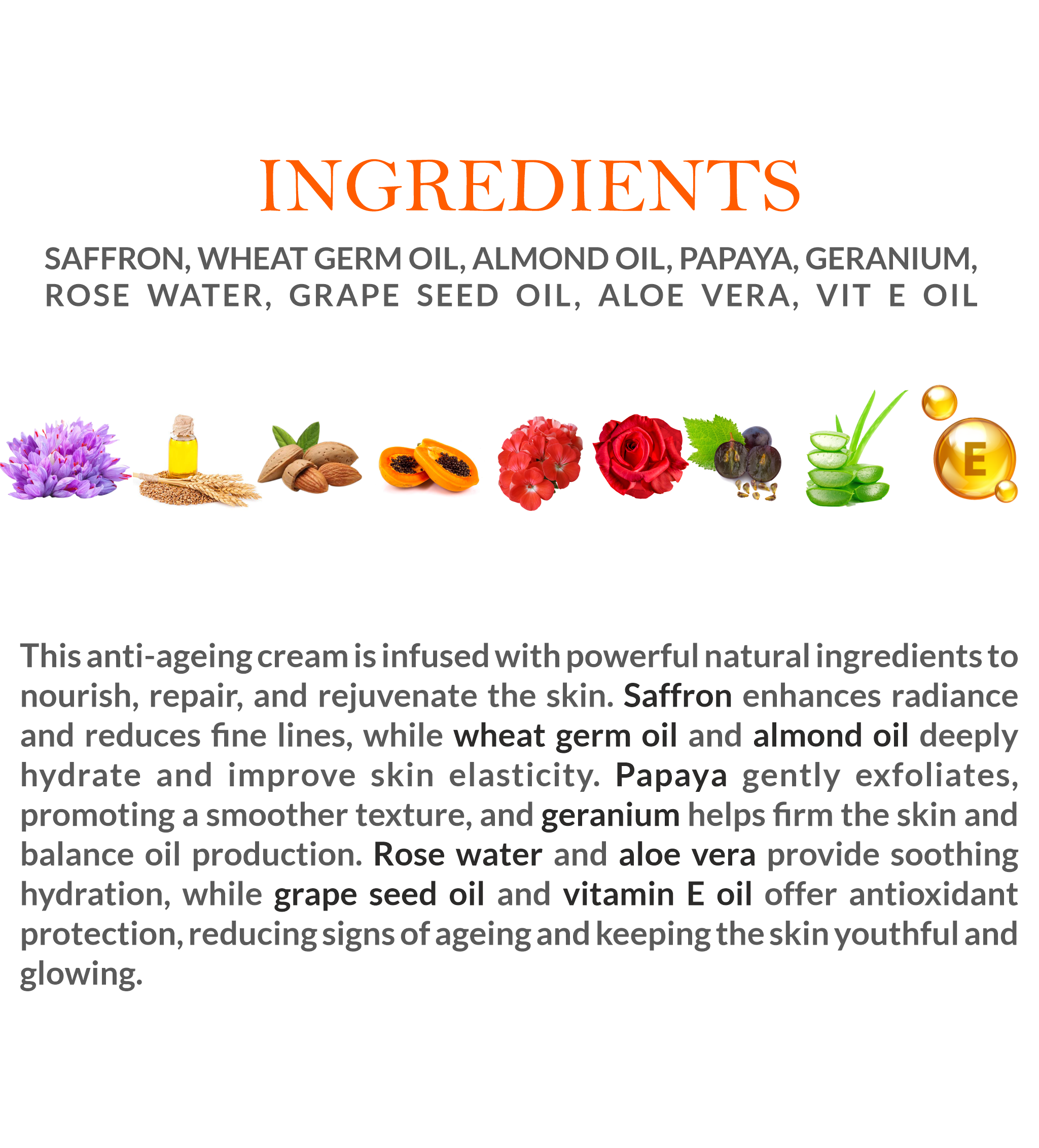 Natural Ingredients in Mountain Ayurveda Anti-Ageing Cream – Herbal Skincare Formula