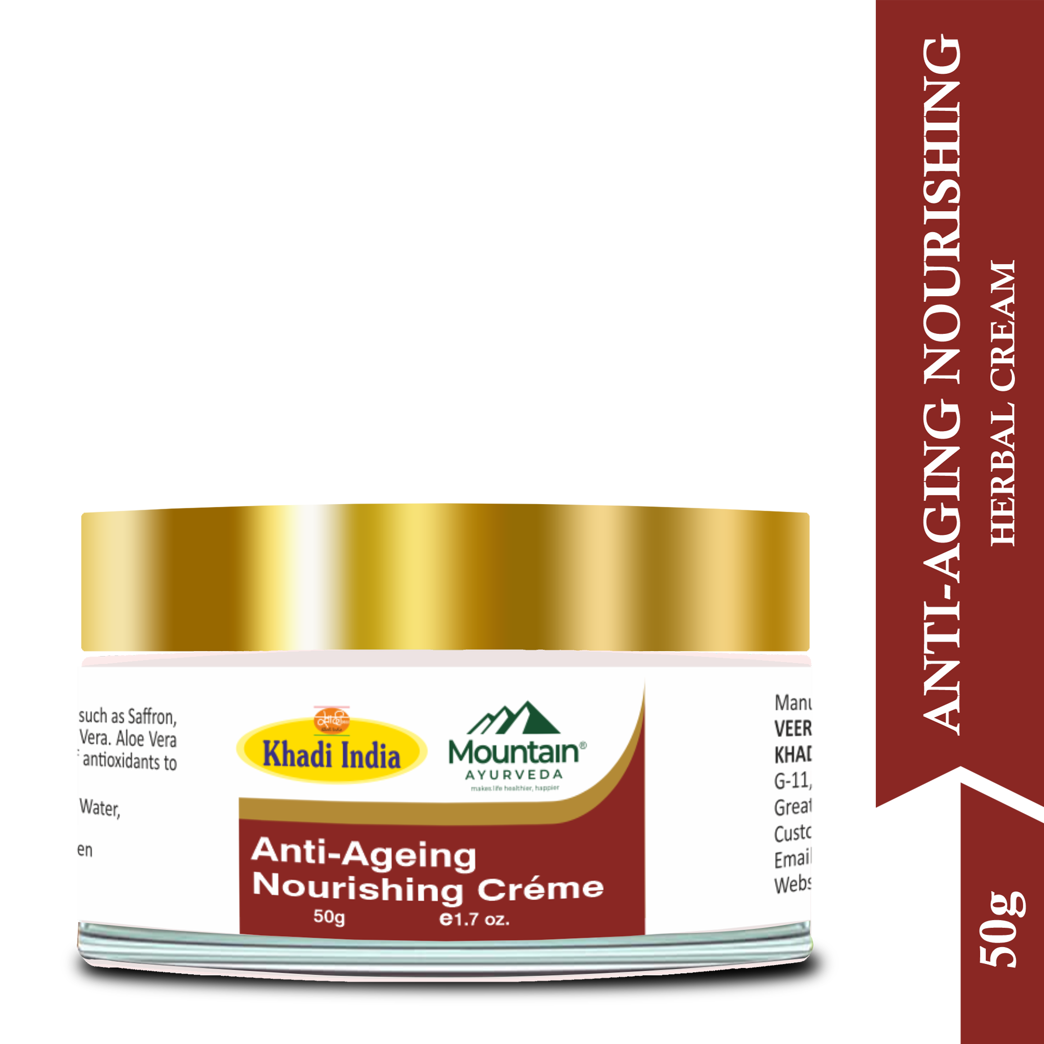 Mountain Ayurveda 50g Anti-Ageing Face Cream – Smooth & Youthful Skin Formula