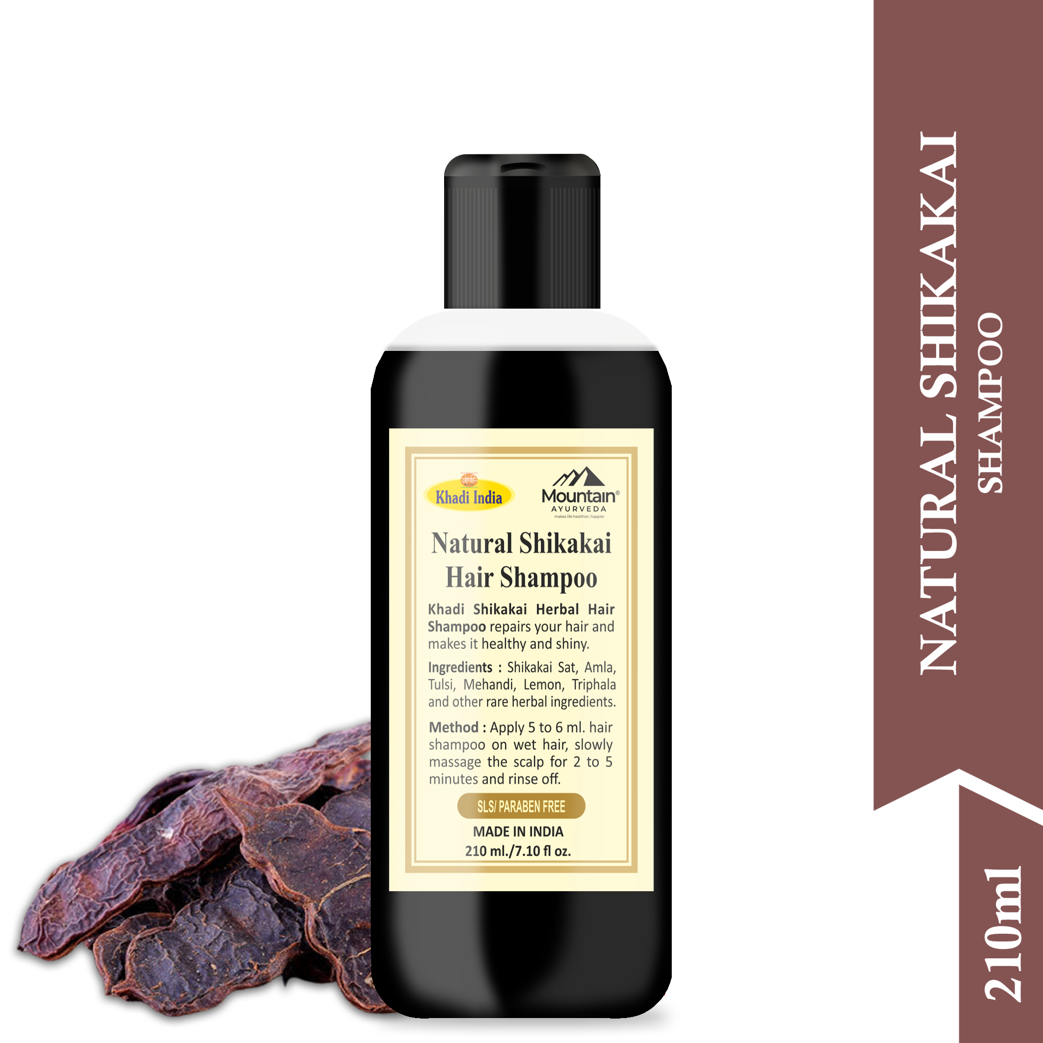 Best Ayurvedic Shikakai Shampoo for Hair Growth, Strength & Dandruff Control