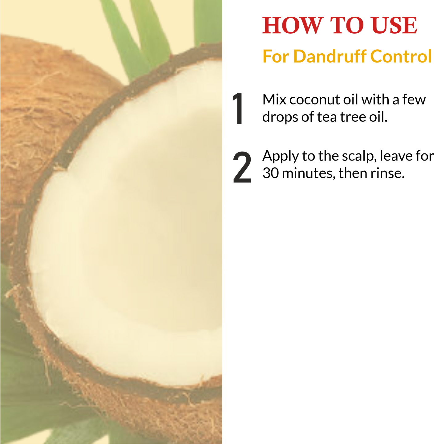 How to Use Mountain Ayurveda Pure Coconut Oil for dandruff control