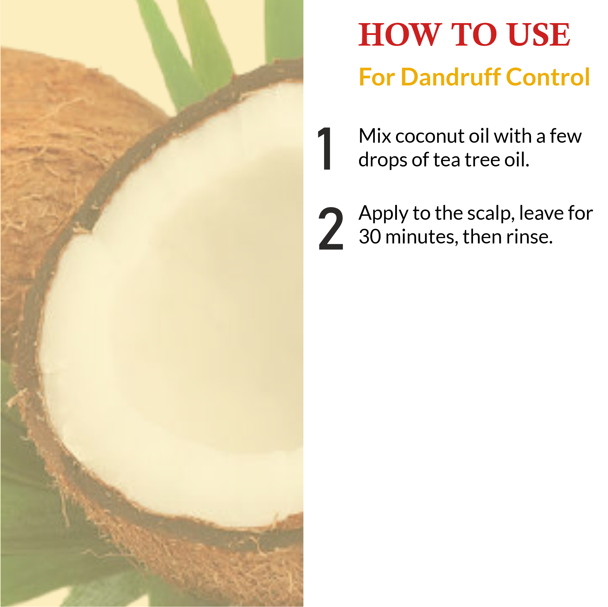 How to Use Mountain Ayurveda Pure Coconut Oil for dandruff control