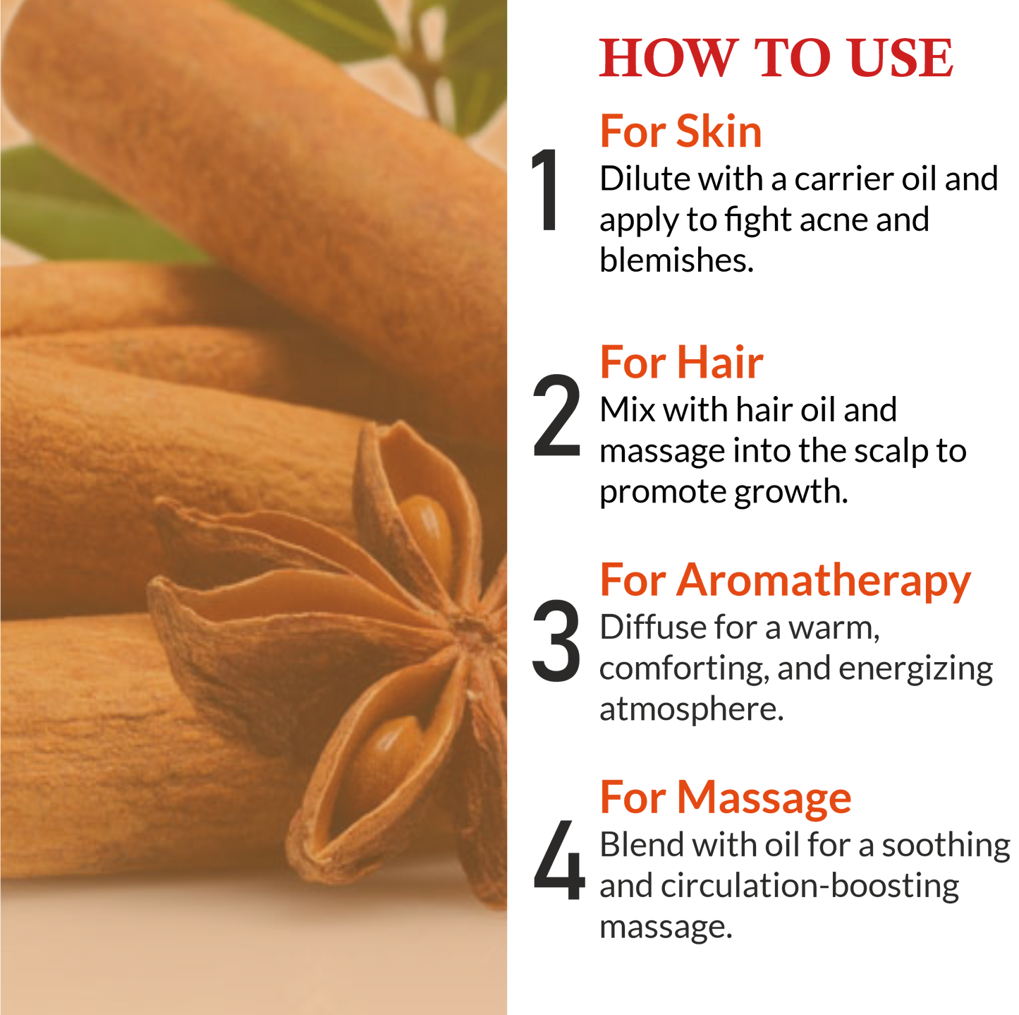 How to Use Khadi Cinnamon Essential Oil for Skin, Hair & Aromatherapy