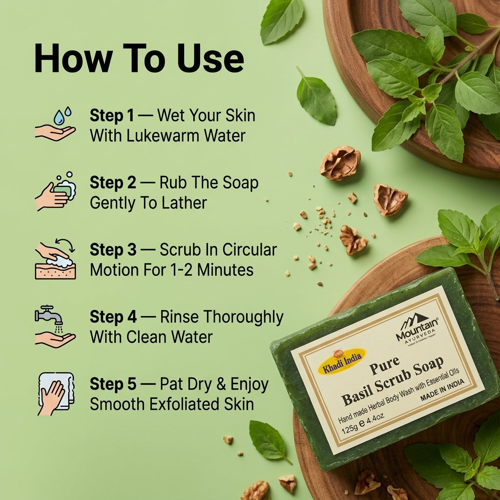 how_to_use_khadi_basil_scrub_soap