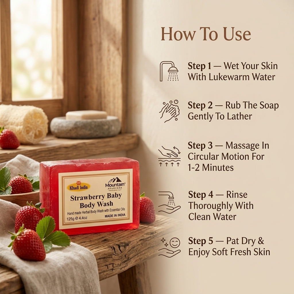 how_to_use_khadi_strawberry_soap