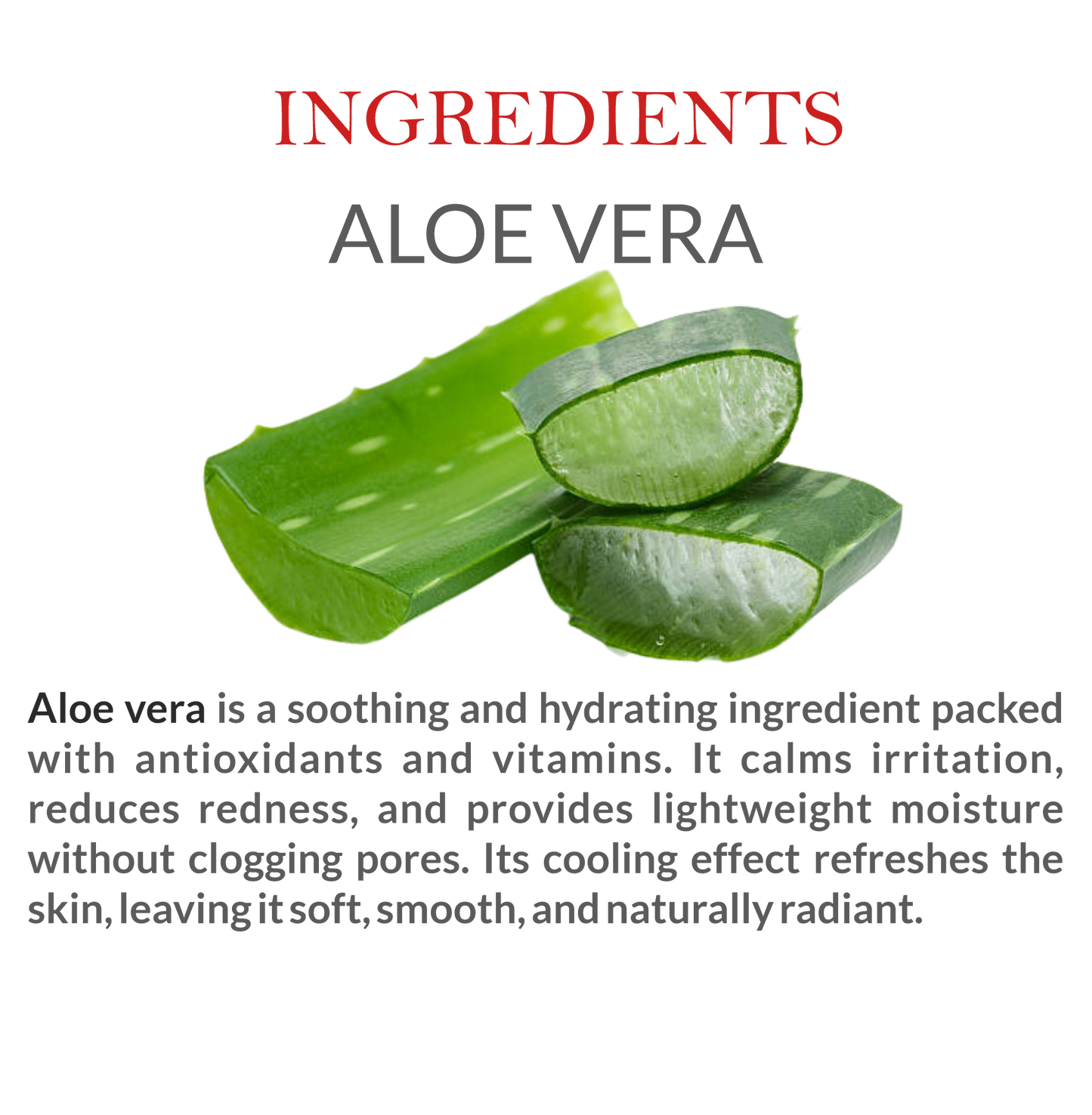 Natural Ingredients in Janakshahi Aloe Vera Face Scrub – Aloe Vera & Herbal Extracts
