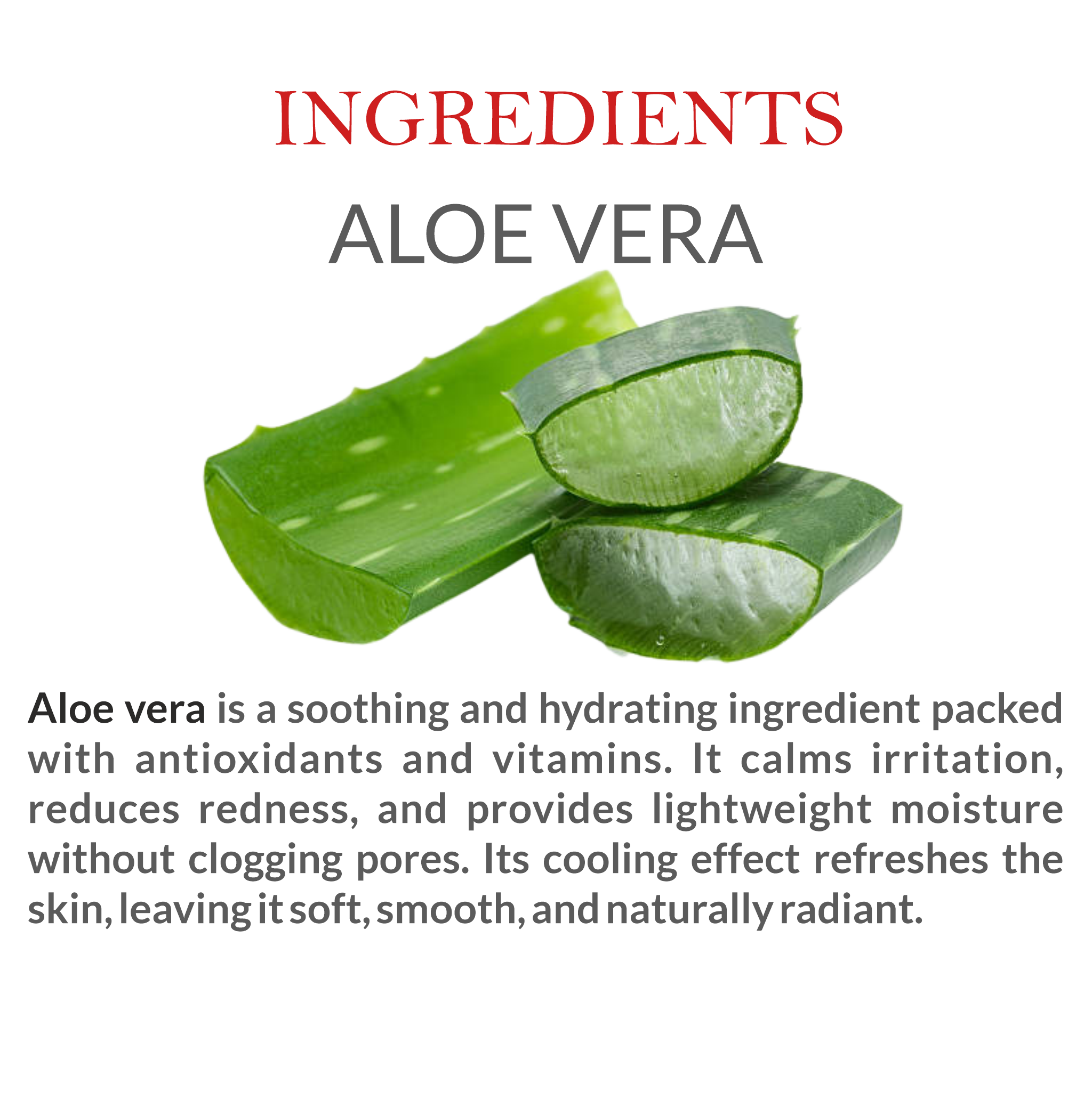 Natural Ingredients in Janakshahi Aloe Vera Face Scrub – Aloe Vera & Herbal Extracts