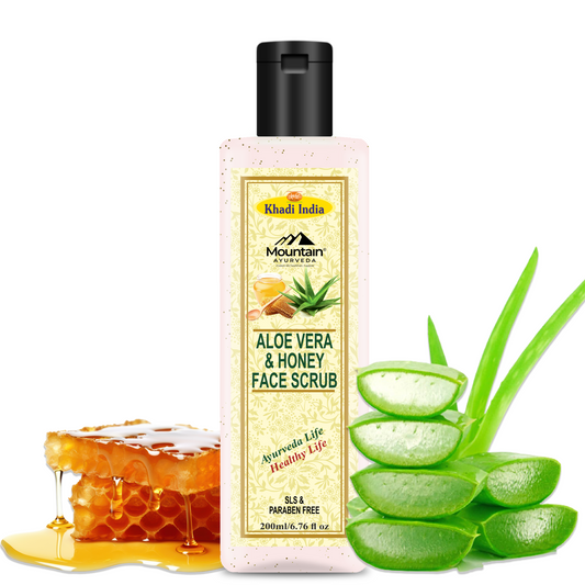 Janakshahi Aloe Vera & Honey Face Scrub 200ml – Gentle Exfoliation & Hydration