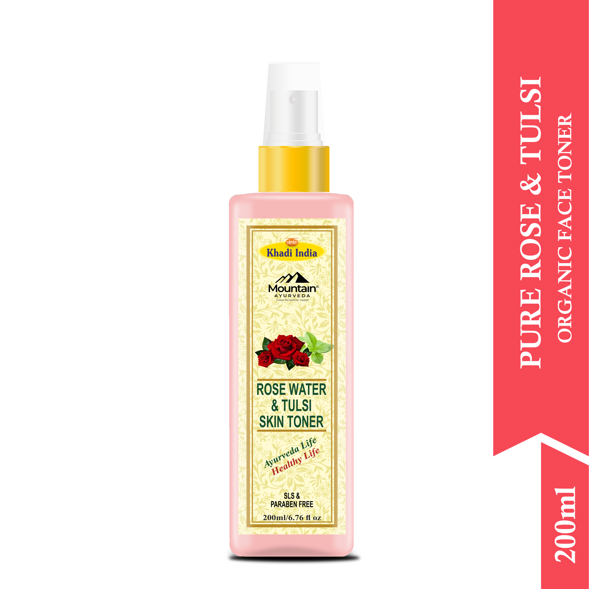 Herbal Rose Tulsi Toner – Refreshing & Soothing for All Skin Types