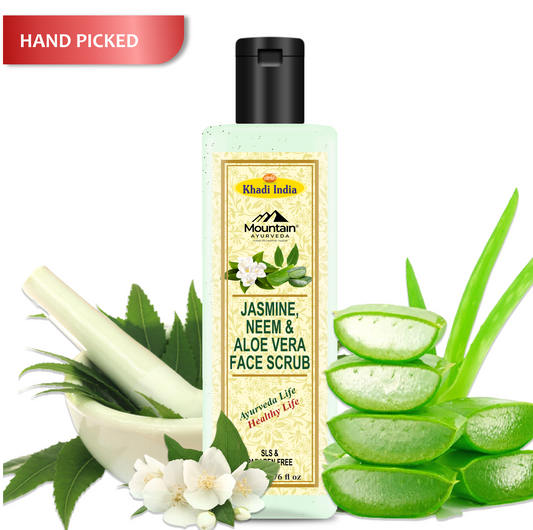Janakshahi Jasmine Neem & Aloe Vera Face Scrub 200ml – Gentle Exfoliation & Oil Control