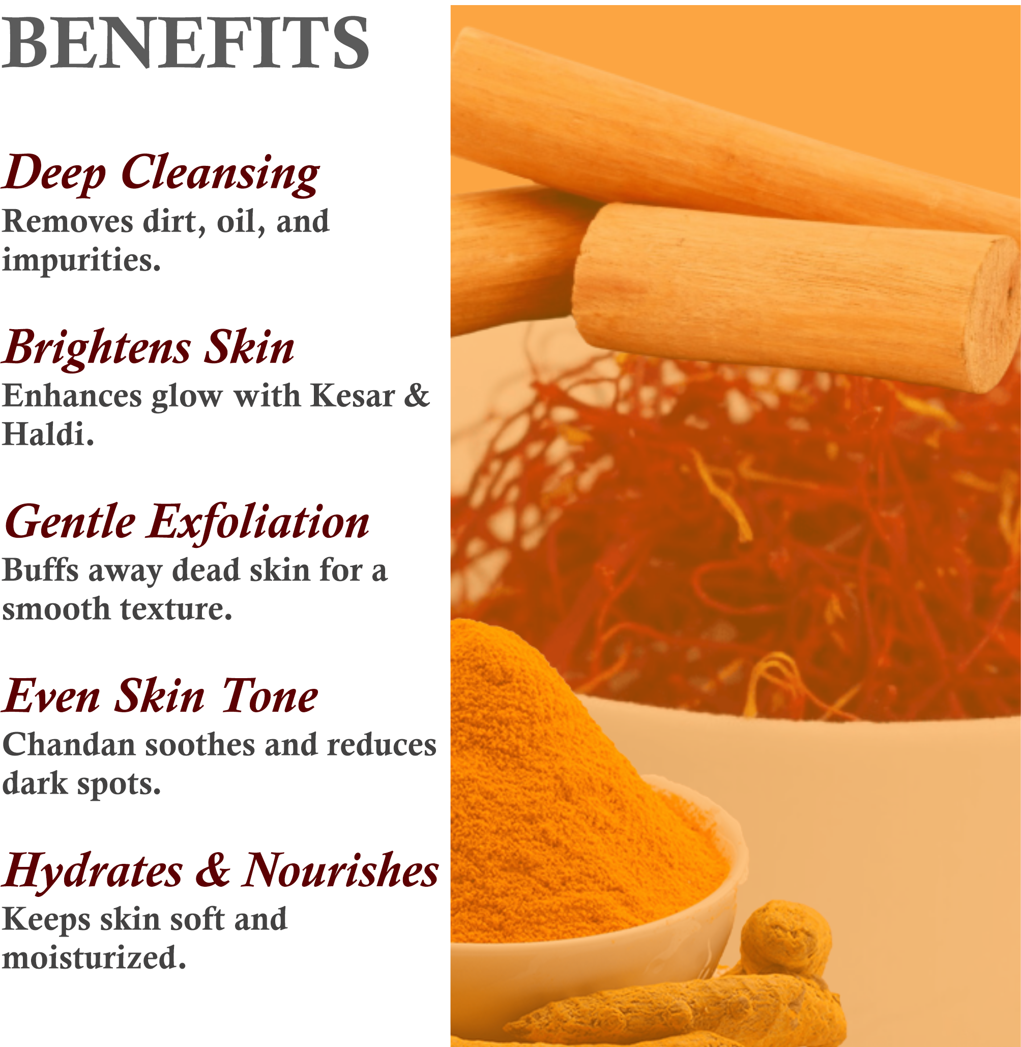 Benefits of Janakshahi Kesar Haldi & Chandan Face Scrub – Exfoliation, Brightening, Tan Removal