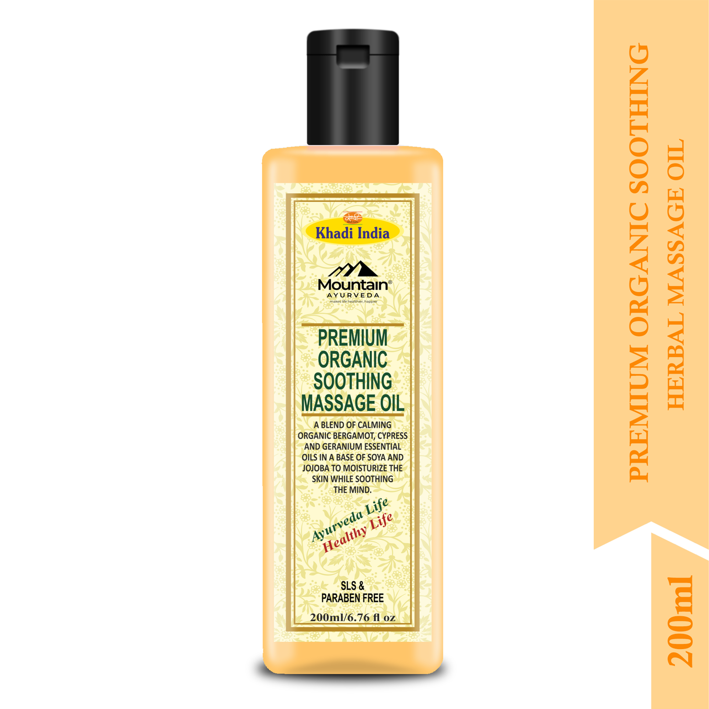 Herbal Organic Massage Oil for Deep Relaxation & Stress Relief