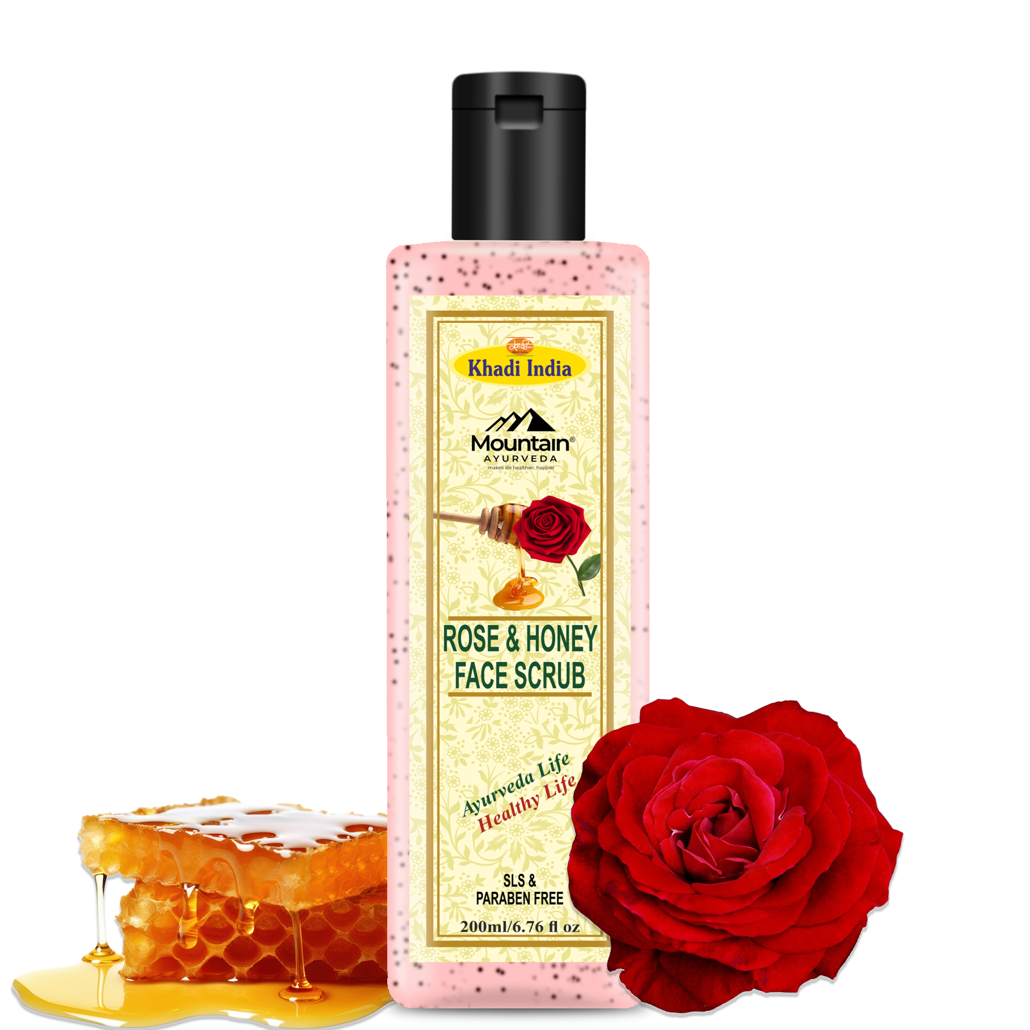 Janakshahi Rose Honey Face Scrub 200ml – Hydrating & Gentle Exfoliation