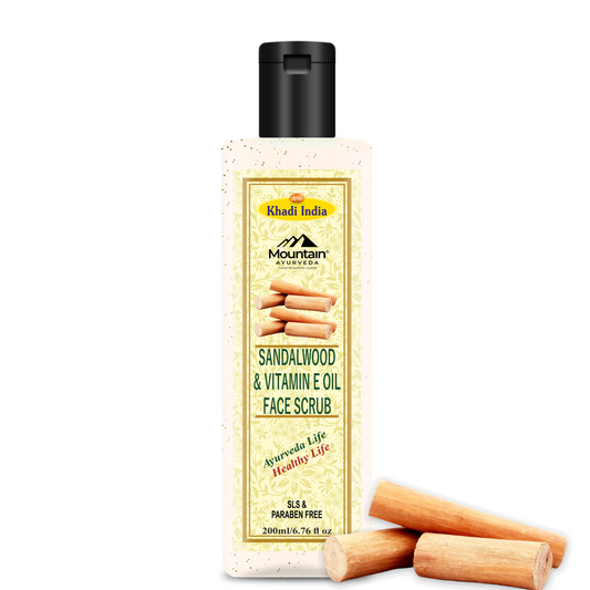 Janakshahi Sandalwood & Vitamin E Oil Face Scrub 200ml – Exfoliation & Skin Brightening