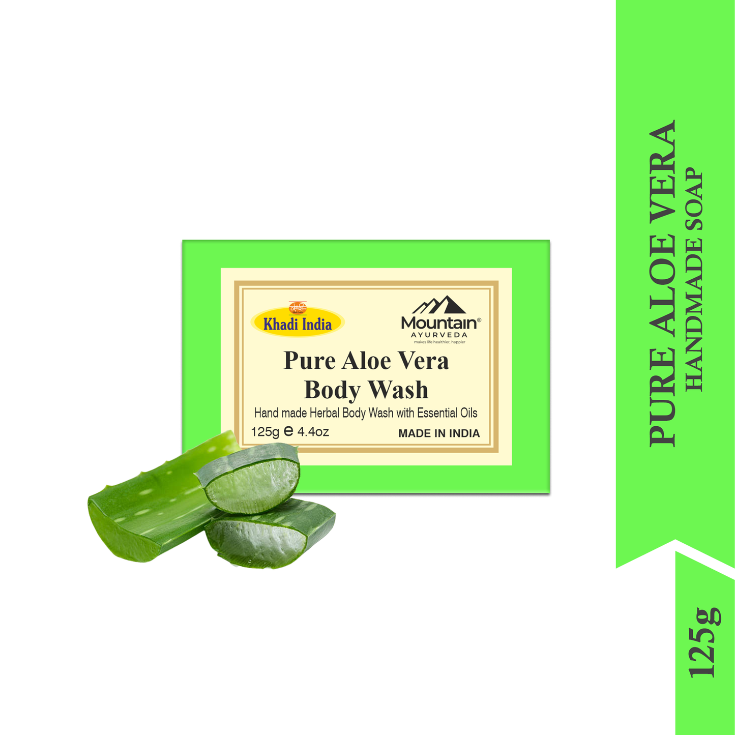 Khadi Aloe Vera Soap – Natural Moisturizing Ayurvedic Bathing Bar