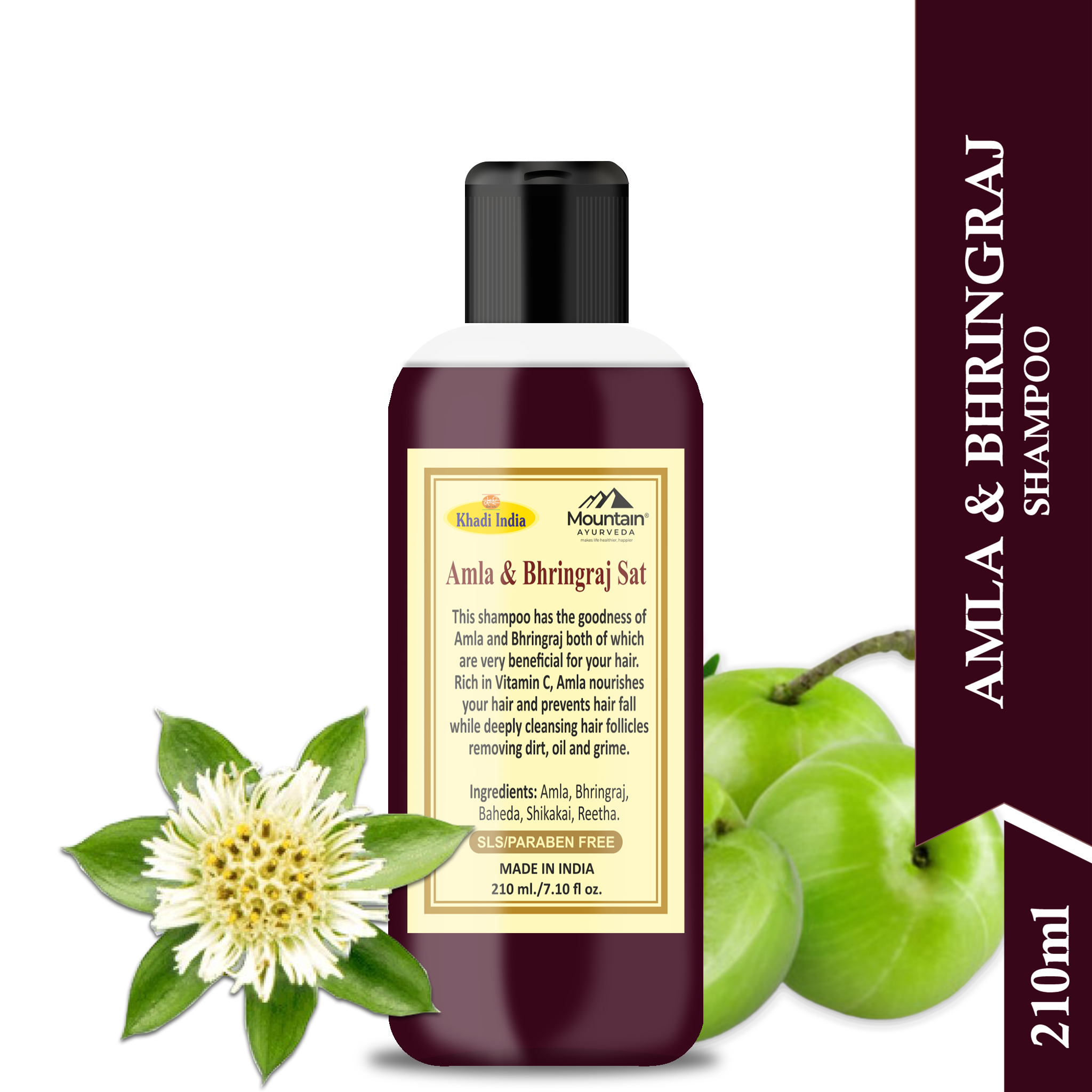 Best herbal shampoo for reducing hair fall with Amla & Bhringraj