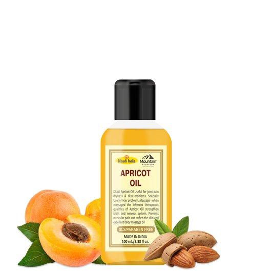 Khadi Apricot Oil 100ml – Cold-pressed natural oil for skin & hair nourishment
