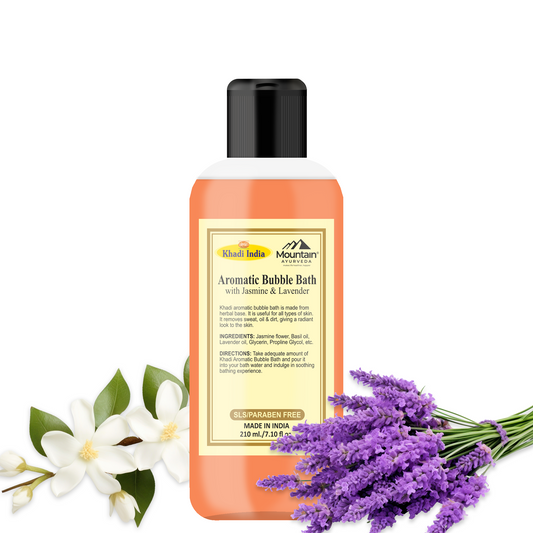 Khadi Aromatic Bubble Bath with Lavender & Jasmine – Relaxing and Hydrating