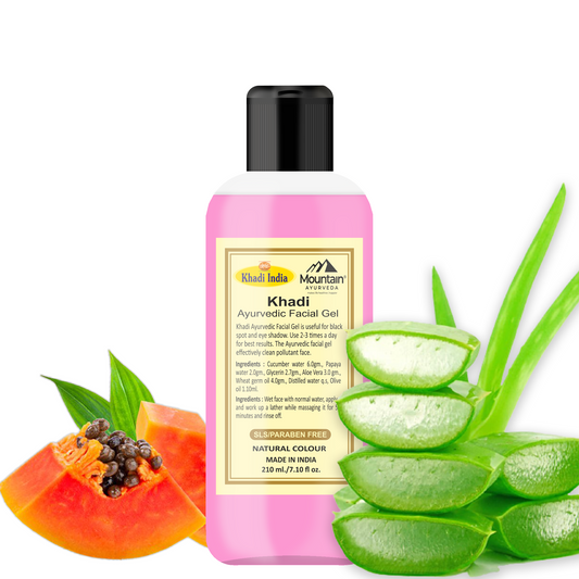 Khadi Ayurvedic Facial Gel 210ml – Lightweight, hydrating & soothing skin gel