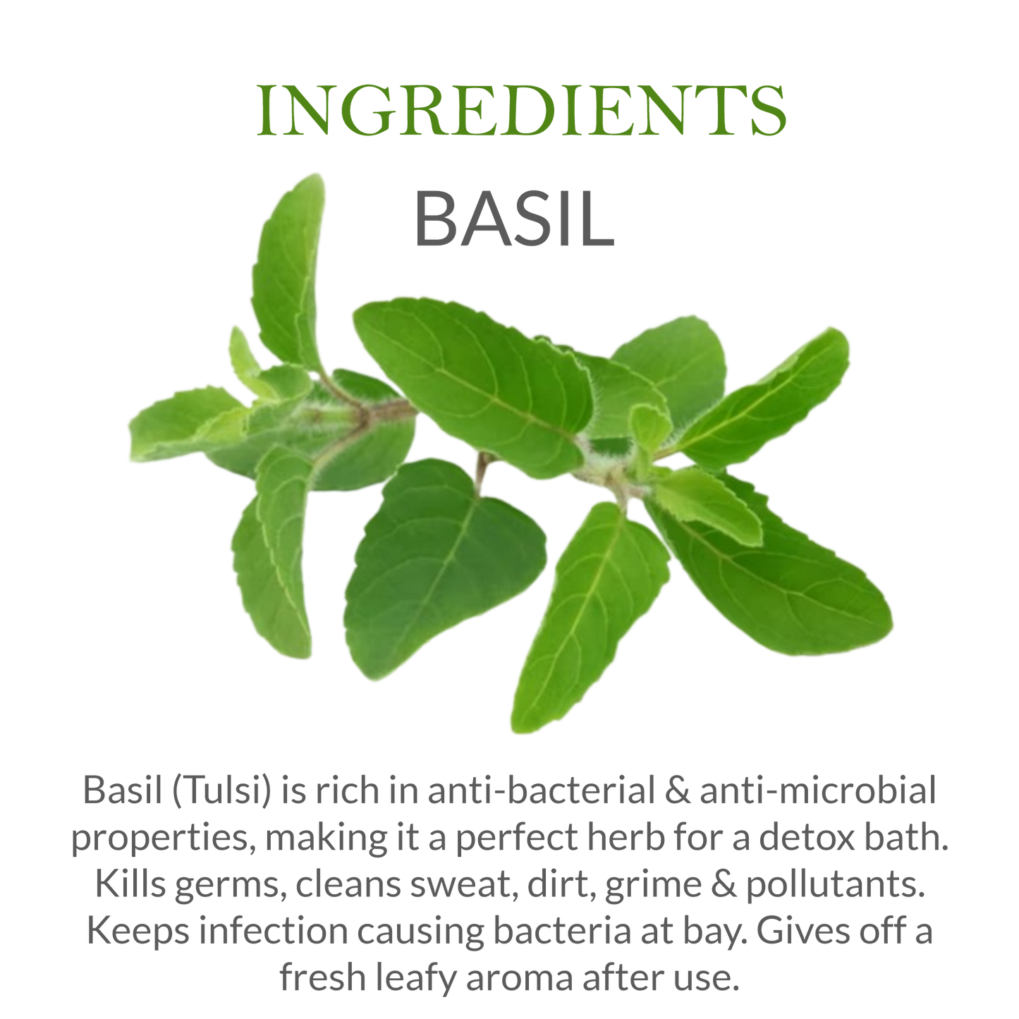 Khadi Basil Scrub Soap Ingredients – Infused with Natural Basil Extracts & Exfoliating Agents