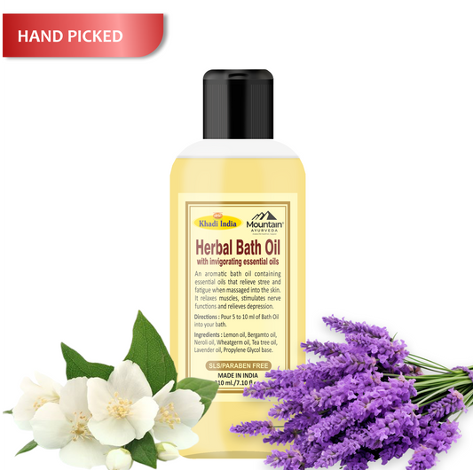 Khadi Bath Oil with Invigorating Essential Oils 210 ml – Deep Hydration & Relaxation