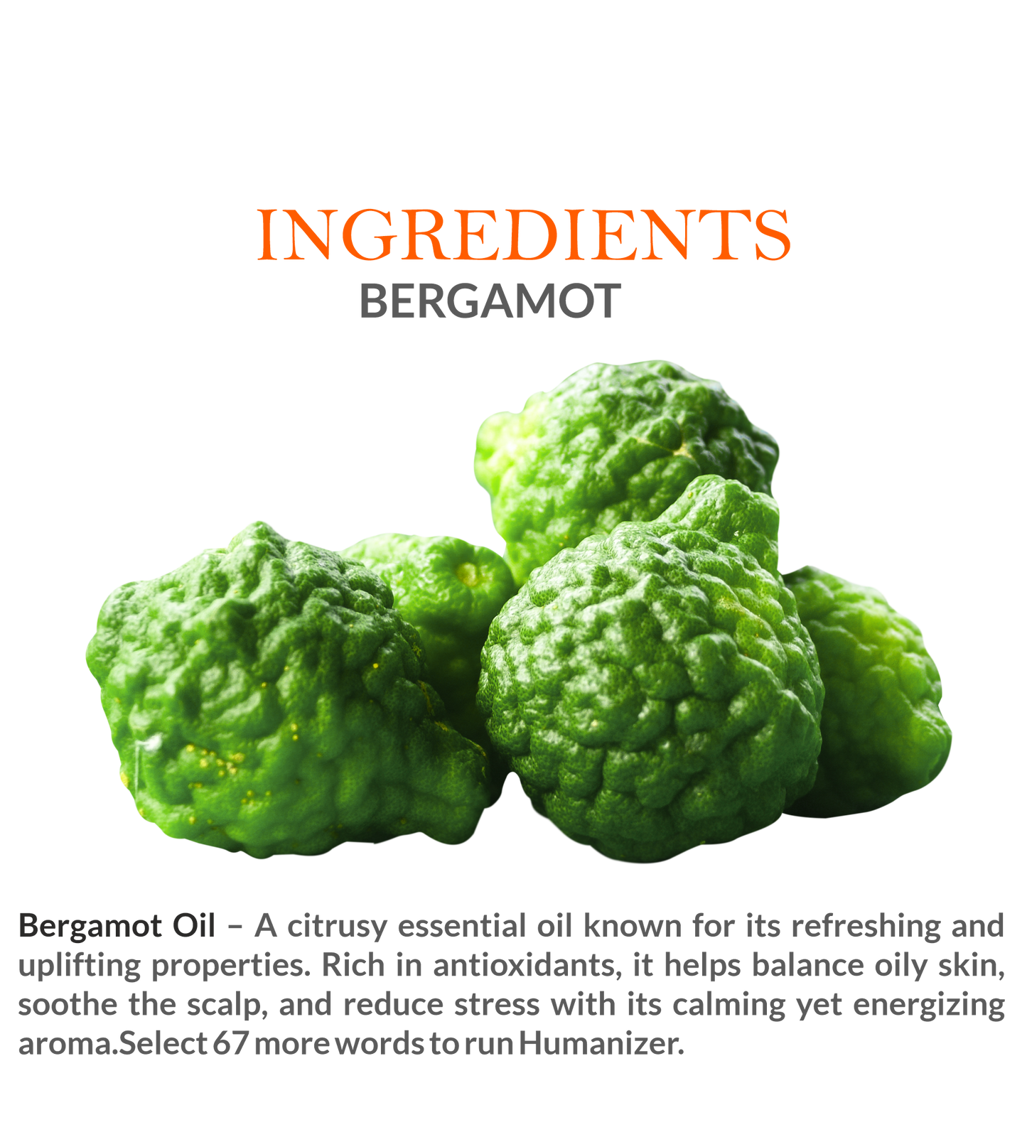 Khadi Bergamot Essential Oil – 100% Natural with Citrus & Herbal Benefits