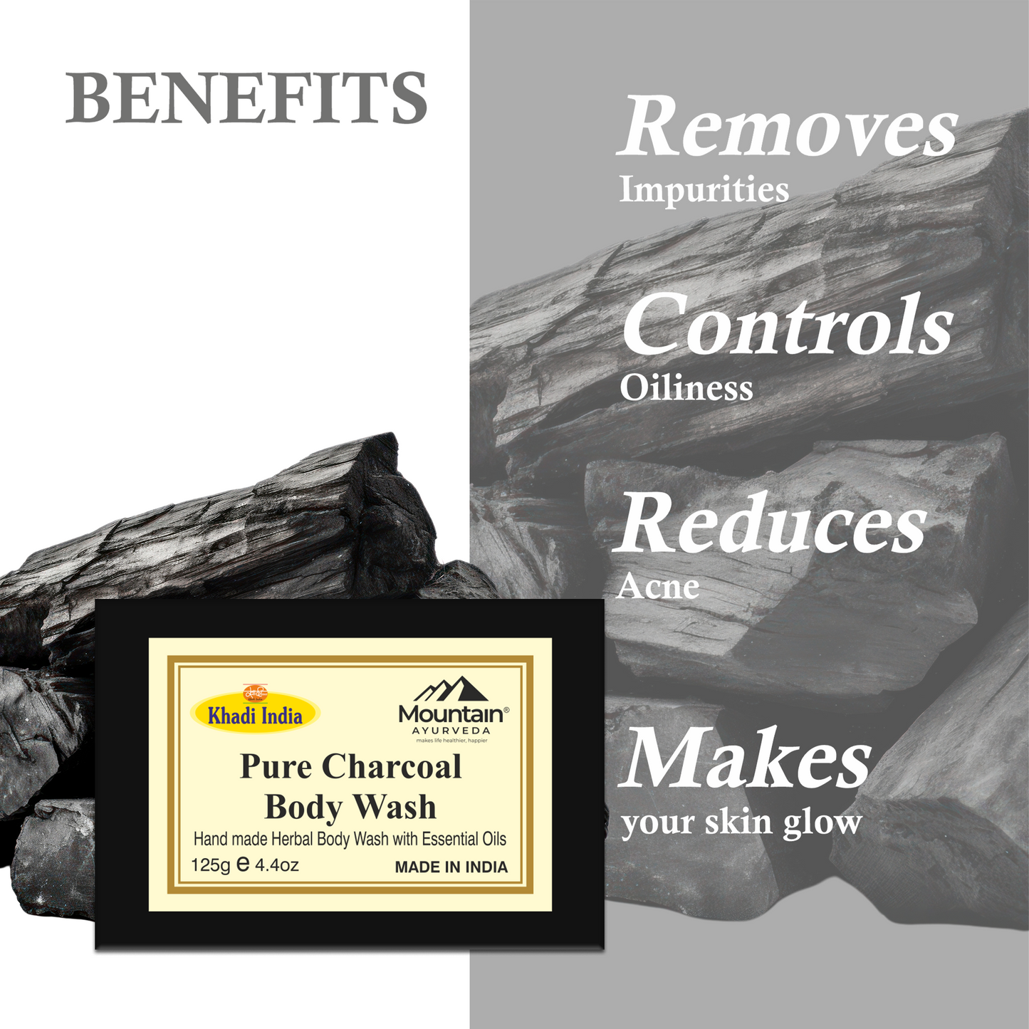 Key Benefits of Khadi Charcoal Body Wash – Deep Cleansing & Acne Prevention