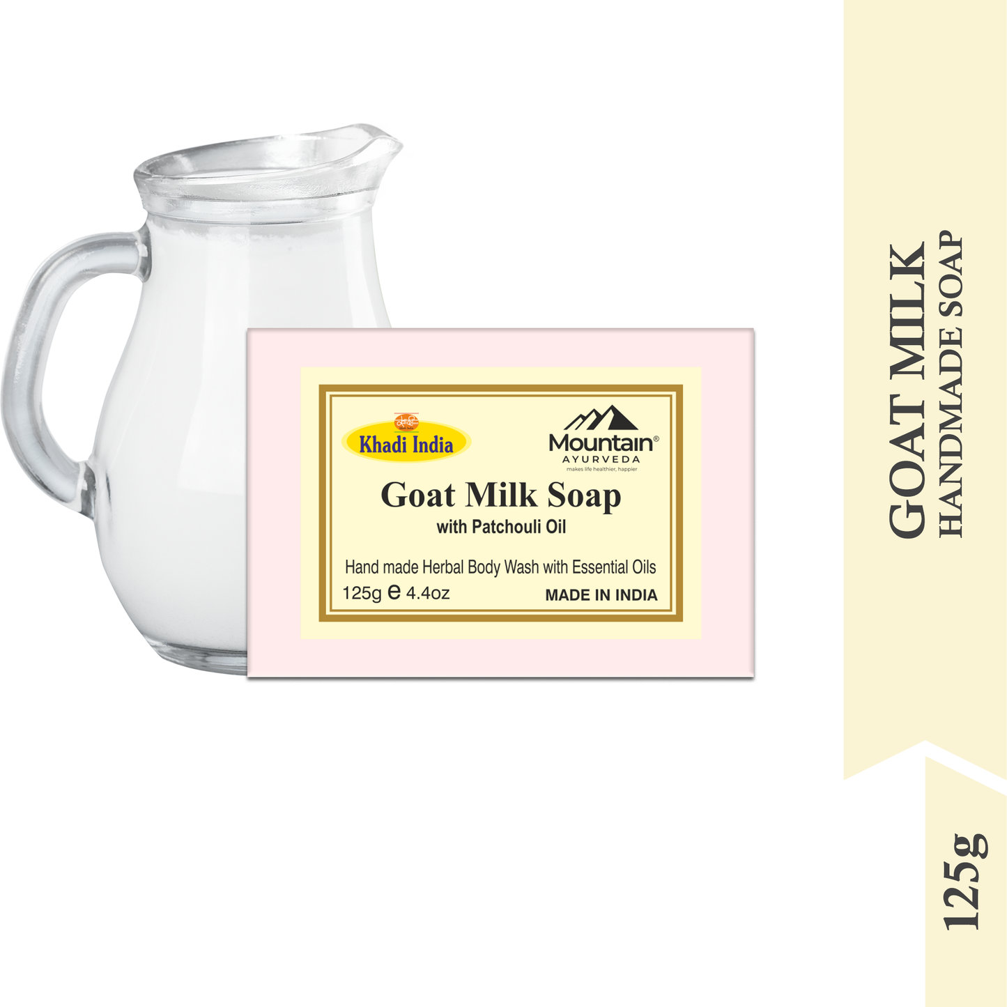 Khadi Goat Milk & Patchouli Soap – Deep-Cleansing & Nourishing
