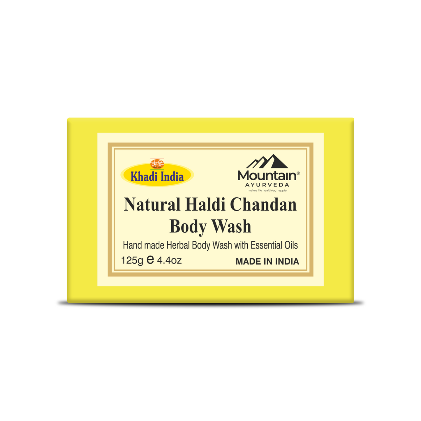 Khadi Haldi Chandan Soap – Ayurvedic Herbal Bathing Bar for Skin Brightening & Acne Control