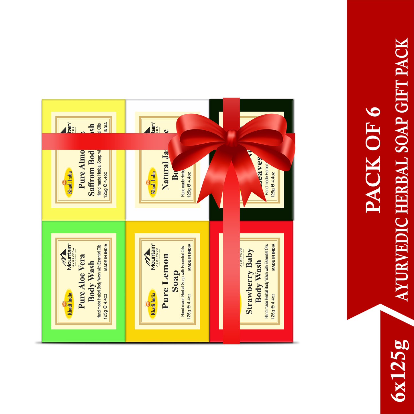 Khadi Herbal Handmade Soap Pack – Gentle Cleansing & Skin Hydration