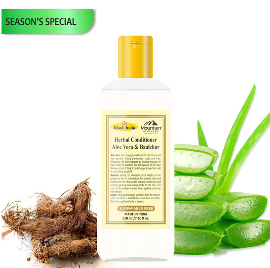 Khadi Herbal Aloe Vera & Balchar Hair Conditioner – Nourishing and Strengthening