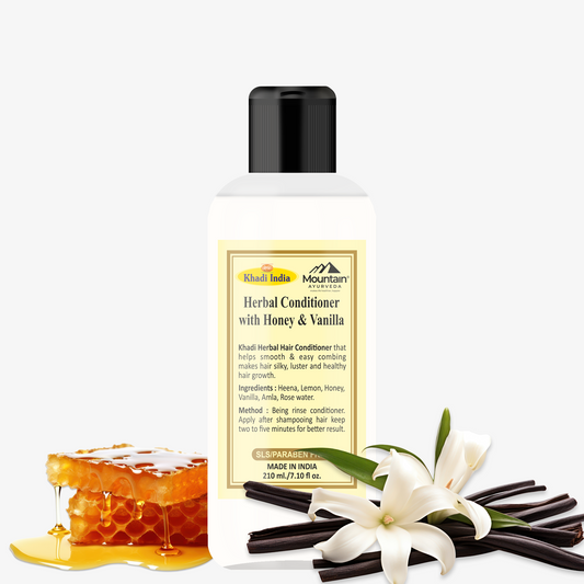 Khadi Herbal Honey & Vanilla Hair Conditioner – Moisturizing and Softening