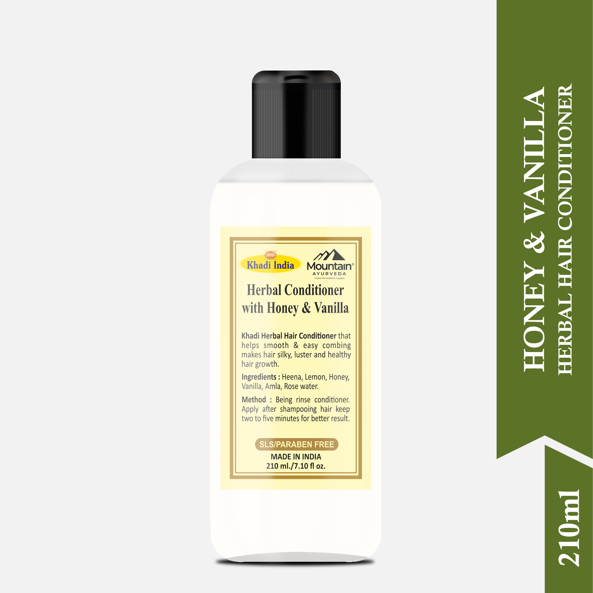 Natural Herbal Honey & Vanilla Conditioner for Smooth and Frizz-Free Hair