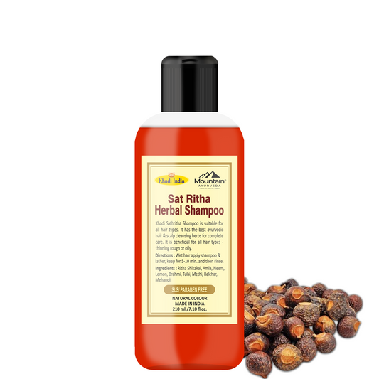 Khadi Herbal Reetha Shampoo 210ml – Ayurvedic Hair Cleanser for Strong & Healthy Hair