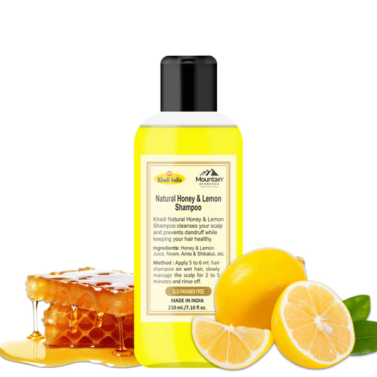 Khadi Herbal Honey Lemon Shampoo 210ml for deep cleansing & nourishment